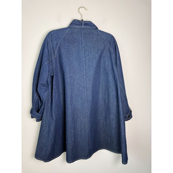 Psophia NWOT Denim Mini Dress Flower Brooch Size XS Luxury Designer Retro - Picture 5 of 13